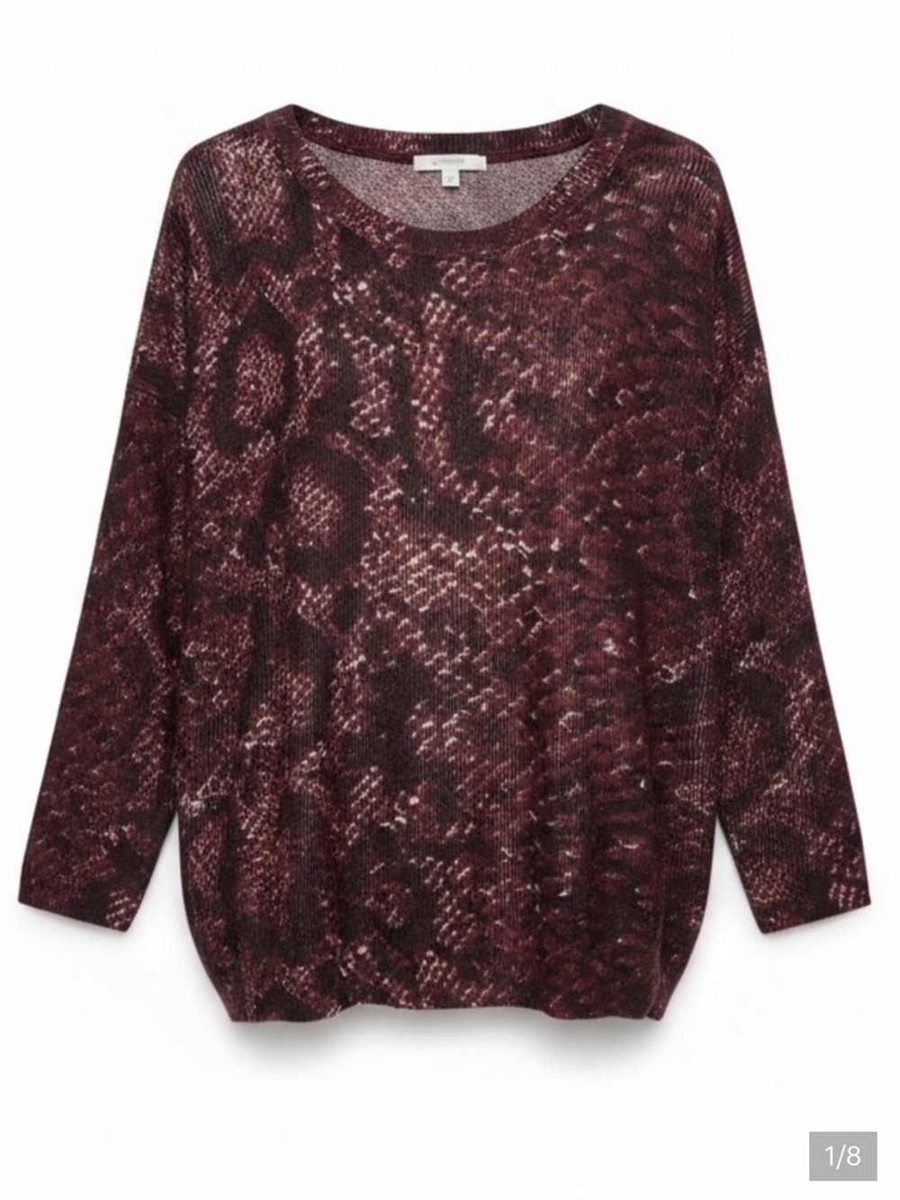 Wilfred Silk Cashmere Blend Snake Print Lightweight Sweater Size Medium